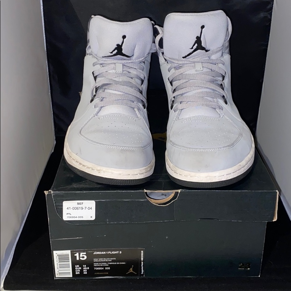 jordan 1 flight 3 706954 005 colors grey/black